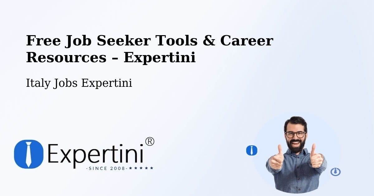 Free Job Seeker Tools & Career Resources – Pero - Pero, Italy Jobs Expertini