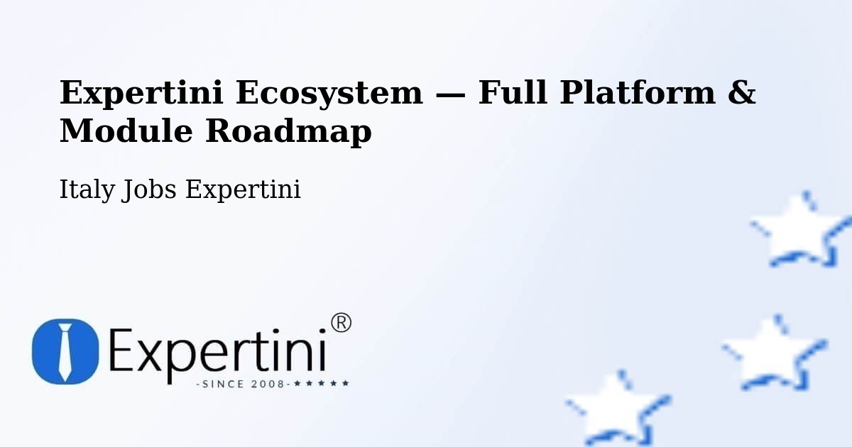 Expertini Ecosystem — Full Platform & Module Roadmap – Pero